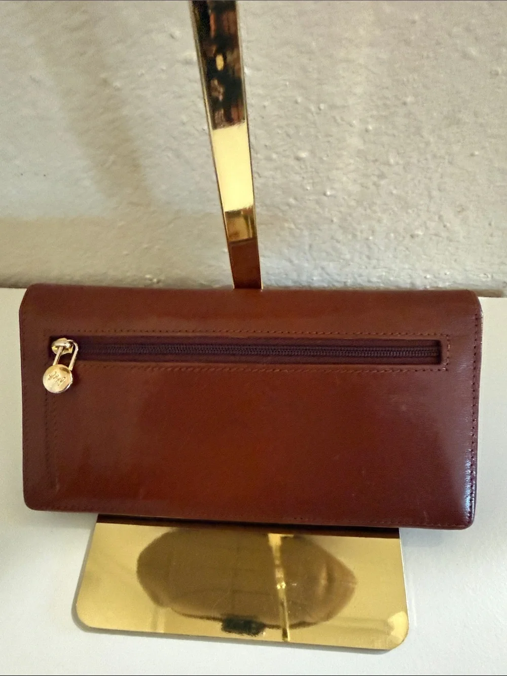 Vintage Monsac Brown Leather Long Wallet